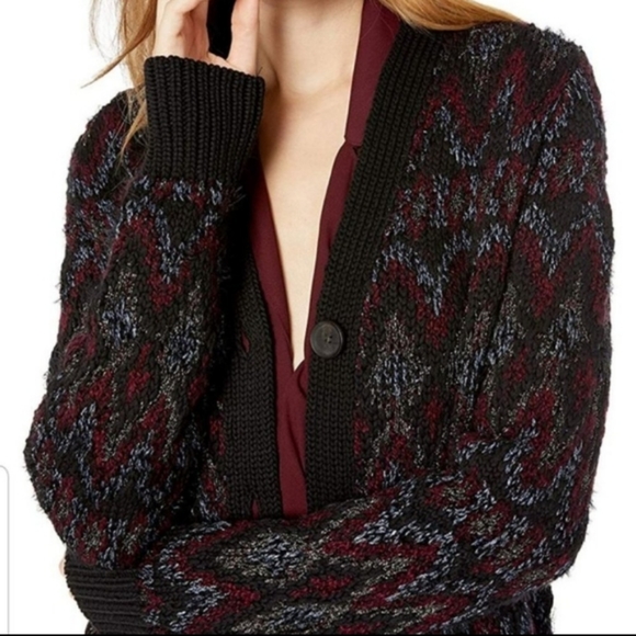 Lucky Brand Fair Isle Chunky Button Cardigan NWOT - Picture 3 of 5